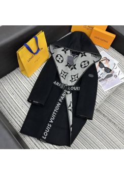 Louis Vuitton 2025 early fall logo flower hooded double face wool coat LV202512788 LV2512788