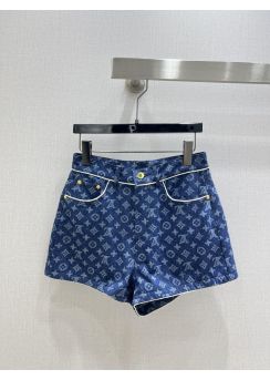 Louis vuitton 2025 Early Fall Monogram Jacquard Printed Denim Shorts LV2512805