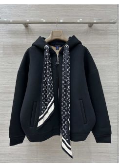 Louis vuitton 2025 early fall monogram scarf hooded jacket and mini skirt set LV202512755 LV2512755