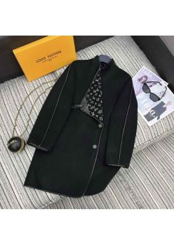 Louis vuitton 2025 early fall small flower double face wool long coat lambskin trim LV202512790 LV2512790