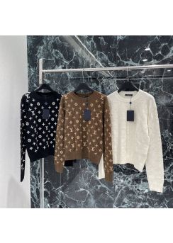 Louis vuitton 2025 Fall Clover Logo Embroidered Knit Sweater LV2512855