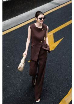 Louis vuitton 2025 Fall Lapel Belted Coat Trouser Suit LV2512873