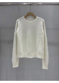 Louis vuitton 2025 Fall Logo Embroidered Knit Sweater 251008 LV2512857