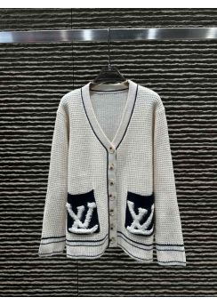 Louis vuitton 2025 Fall Towel Logo Patch Pocket Cardigan LV2512867