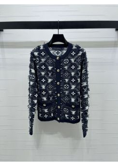 Louis vuitton 2025 FW Brushed Jacquard Crewneck Cardigan LV2512700