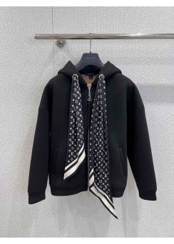 Louis Vuitton 2025 FW monogram scarf hooded jacket and skirt set LV202512784 LV2512784