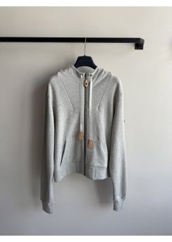 Louis vuitton 2025 Logo Patch Hooded Zip Jacket LV2512744