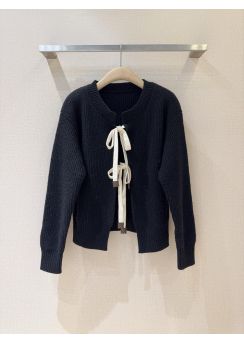Louis Vuitton Black Tie Detail Knit Cardigan Black LV2512448