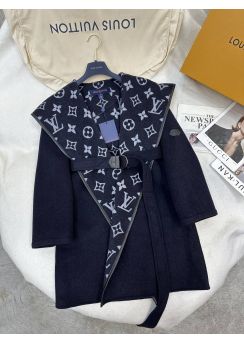 Louis vuitton Blue Long Hooded Coat Blue LV2512892