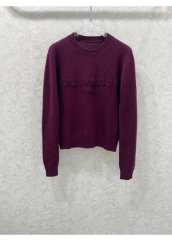 Louis Vuitton Cashmere Crochet Logo Knit Sweater LV2512218