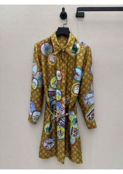 Louis Vuitton Catogram Silk Shirt Dress LV2512567