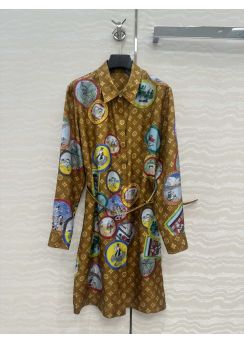 Louis Vuitton Catogram Silk Shirt Dress LV2512637