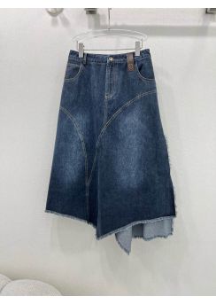 Louis Vuitton Denim Embroidered Skirt LV2512115