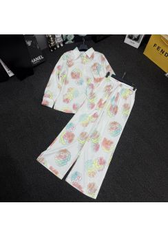 Louis Vuitton Floral Shirt And Elastic Waist Pants Set LV2512151