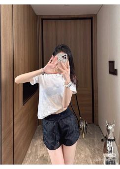 Louis vuitton High Waist Jacquard Shorts with Tonal Monogram Waistband LV2512828