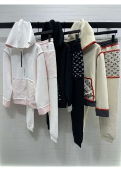 Louis Vuitton Hooded Jacquard Zip Jacket and Jogger Pants Set LV2512610
