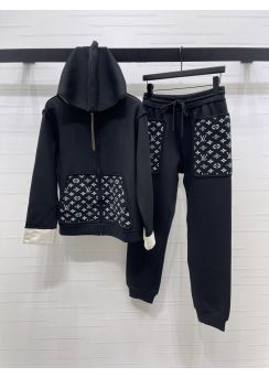 Louis Vuitton Hooded Jacquard Zip Jacket and Jogger Pants Set LV2512611
