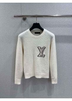Louis Vuitton Intarsia Logo Knit Sweater White White LV2512204