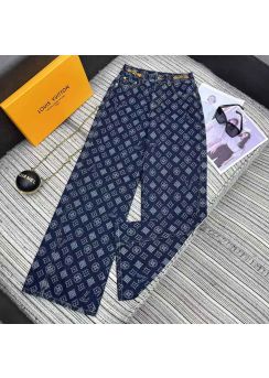 Louis Vuitton Jacquard Logo Straight Leg Jeans LV2512186