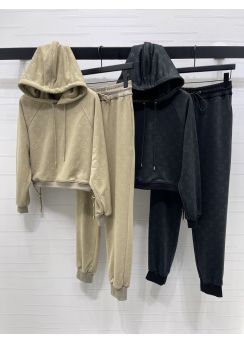 Louis Vuitton Logo Hooded Sweatshirt and Jogger Pants Set LV2512629