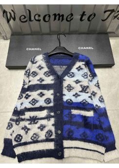 Louis Vuitton Mohair Monogram Logo Jacquard Cardigan LV2512104