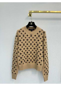 Louis Vuitton Monogram Embroidered Crew Neck Sweater LV2512163