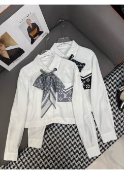 Louis Vuitton Shirt and Skirt Set Printed Scarf Detail LV2512422