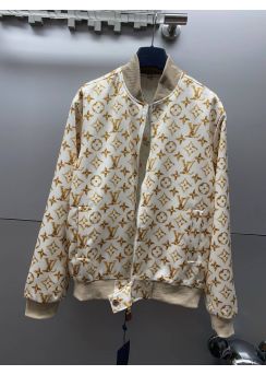 Louis Vuitton Silk Monogram Reversible Bomber Jacket LV2512183
