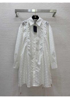 Louis vuitton Style D25081924 Monogram Jacquard Long Sleeve Shirt Dress LV2512843