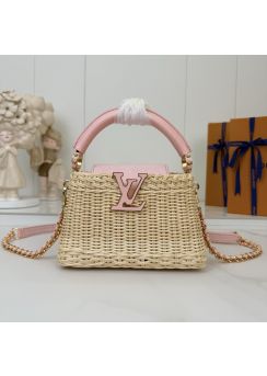 lv-beige-woven-look-top-handle-bag-with-pink-trim-pilvj01321-01