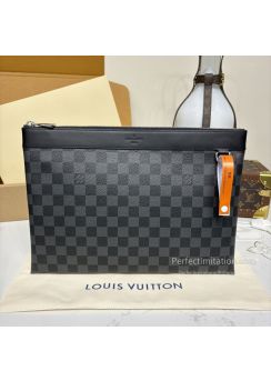 lv-black-and-grey-checkerboard-zip-pouch-with-orange-tab-premium-pilvj01351-01