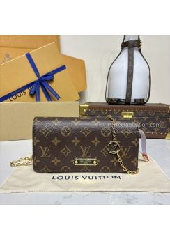 LV brown Wallet On Chain Lily Monogram - Women - Small Leather Goods Signature Print M82509