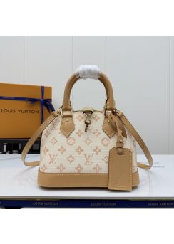 lv-cream-and-peach-monogram-dome-bag-with-tan-trim-m27525-pilvj21145-01