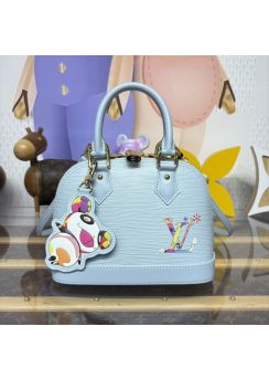 lv-light-blue-ribbed-graphic-dome-bag-pilvj01305-01