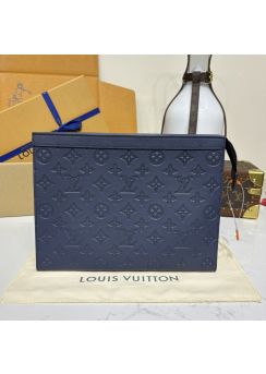 lv-navy-embossed-zip-clutch-pilvj01138-01