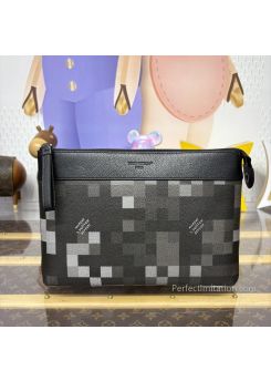 lv-black-and-grey-pixel-checkerboard-zip-pouch-pilvj01409-01