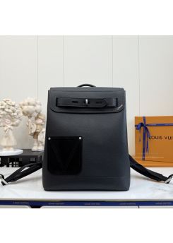 lv-black-rectangular-backpack-with-front-patch-pocket-premium-m27063-pilvj21153-01