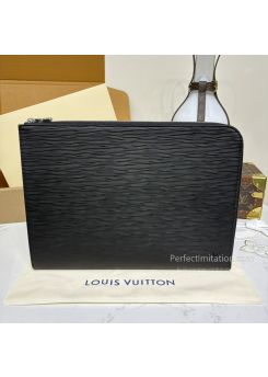 lv-black-ribbed-zip-around-document-pouch-premium-pilvj01352-01