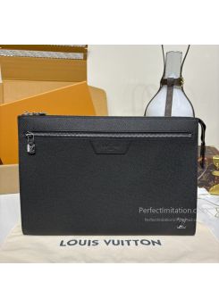 lv-black-textured-zip-pouch-with-front-zip-pocket-premium-pilvj01348-01