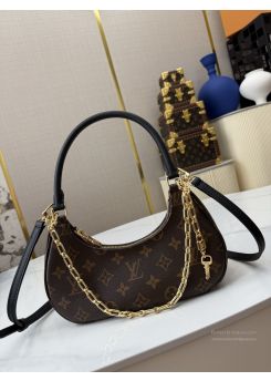 lv-brown-monogram-chain-hobo-bag-with-black-trim-pilvj02147-01