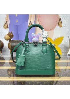 lv-green-ribbed-dome-top-handle-bag-pilvj01307-01